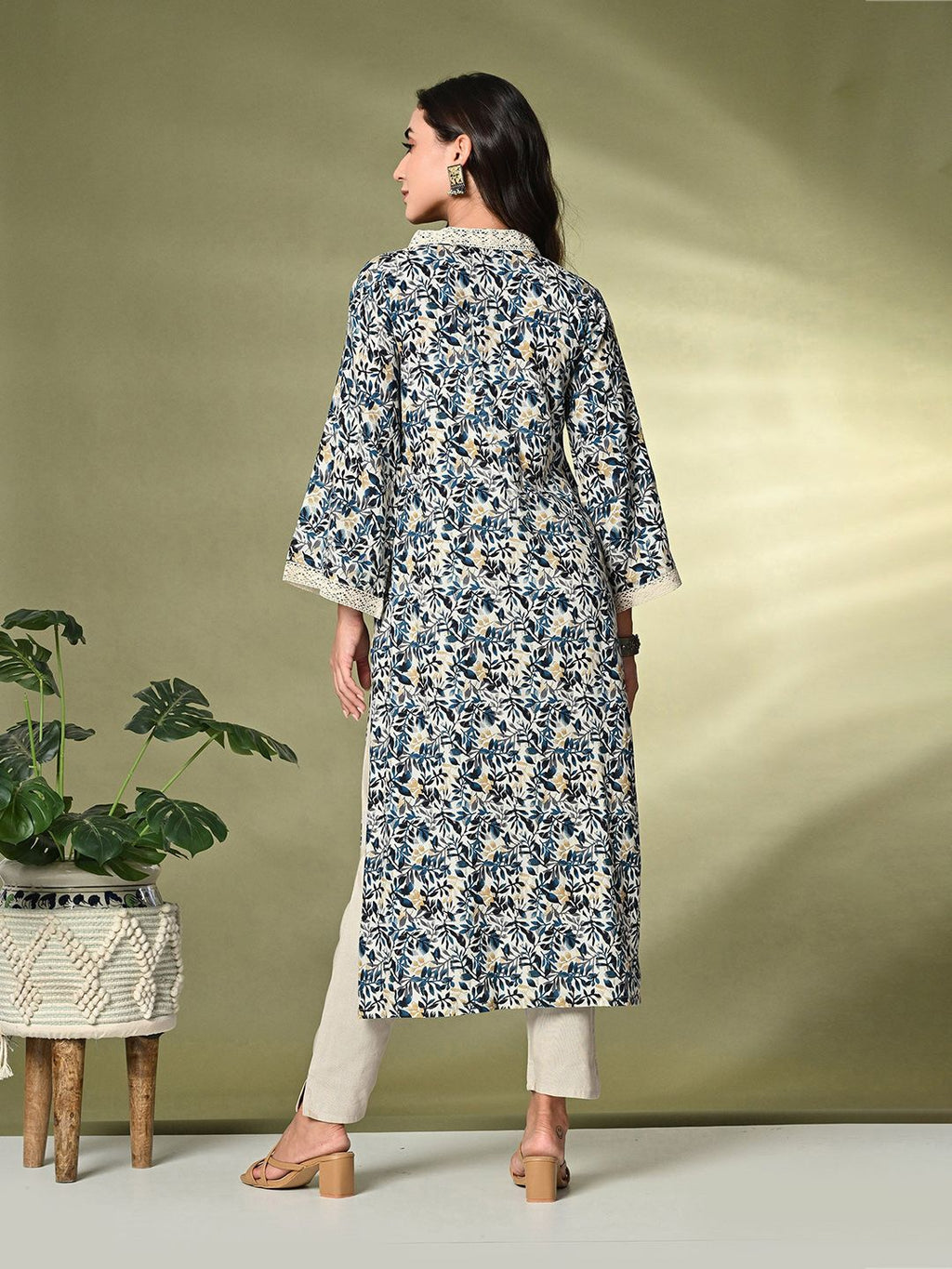 Sangria Printed A-Line Kurta | Grocsy