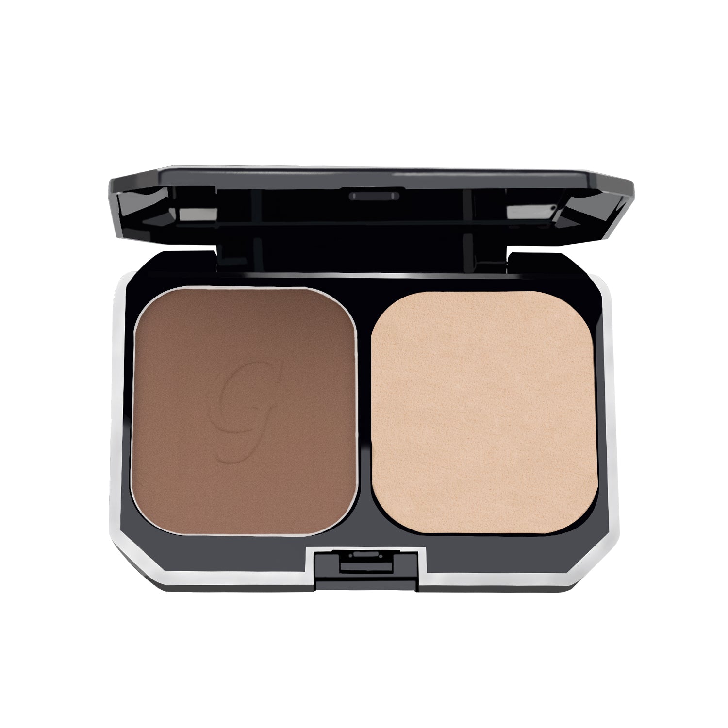 Glamgals Hollywood-U.S.A 2 In 1 Two Way Cake Compact Makeup + Foundation SPF 15, (Brown) | Grocsy
