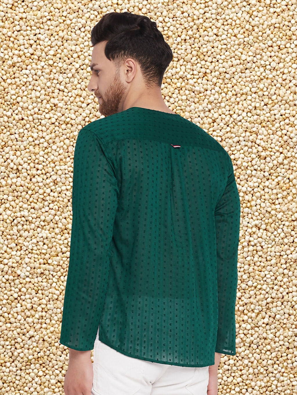 Even Apparels Men's Pure Cotton Green Kurta | Grocsy