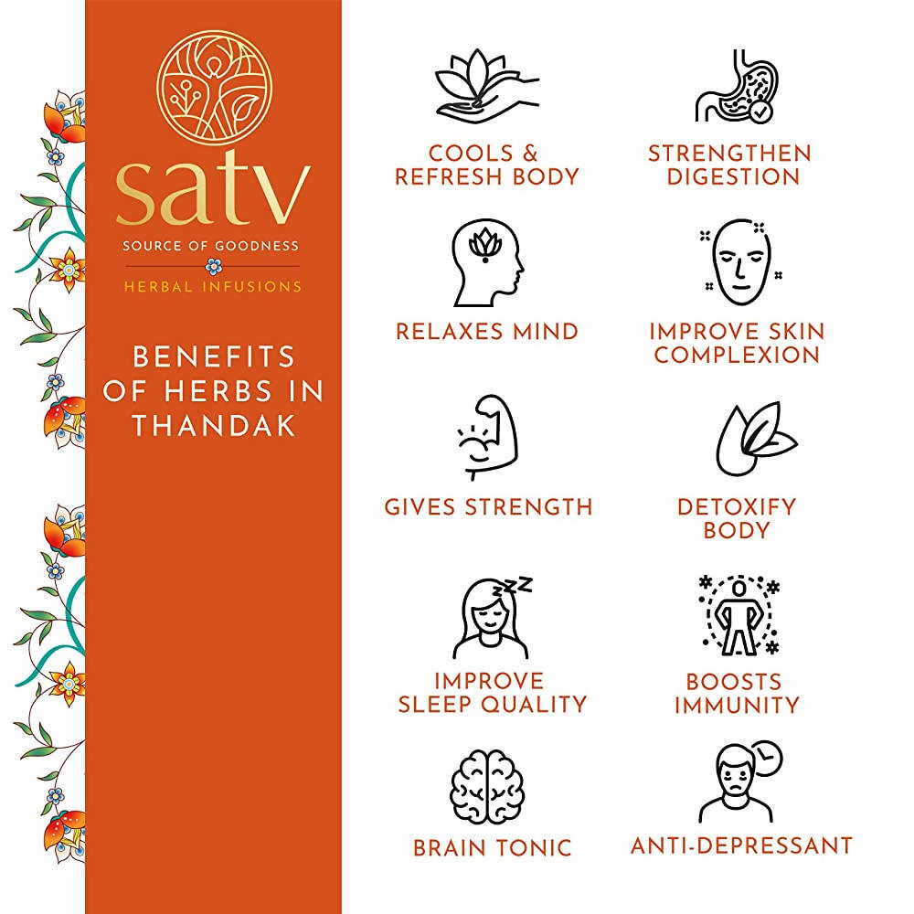 Satv Thandak Herbal Milk Mix | Grocsy
