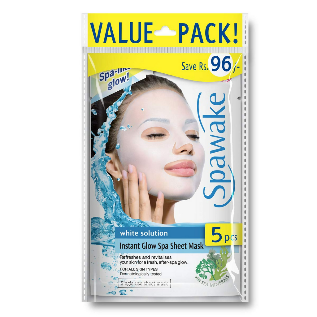 Spawake Face Sheet Mask Whitening Instant Glow for Hydrating & Radiance | Grocsy