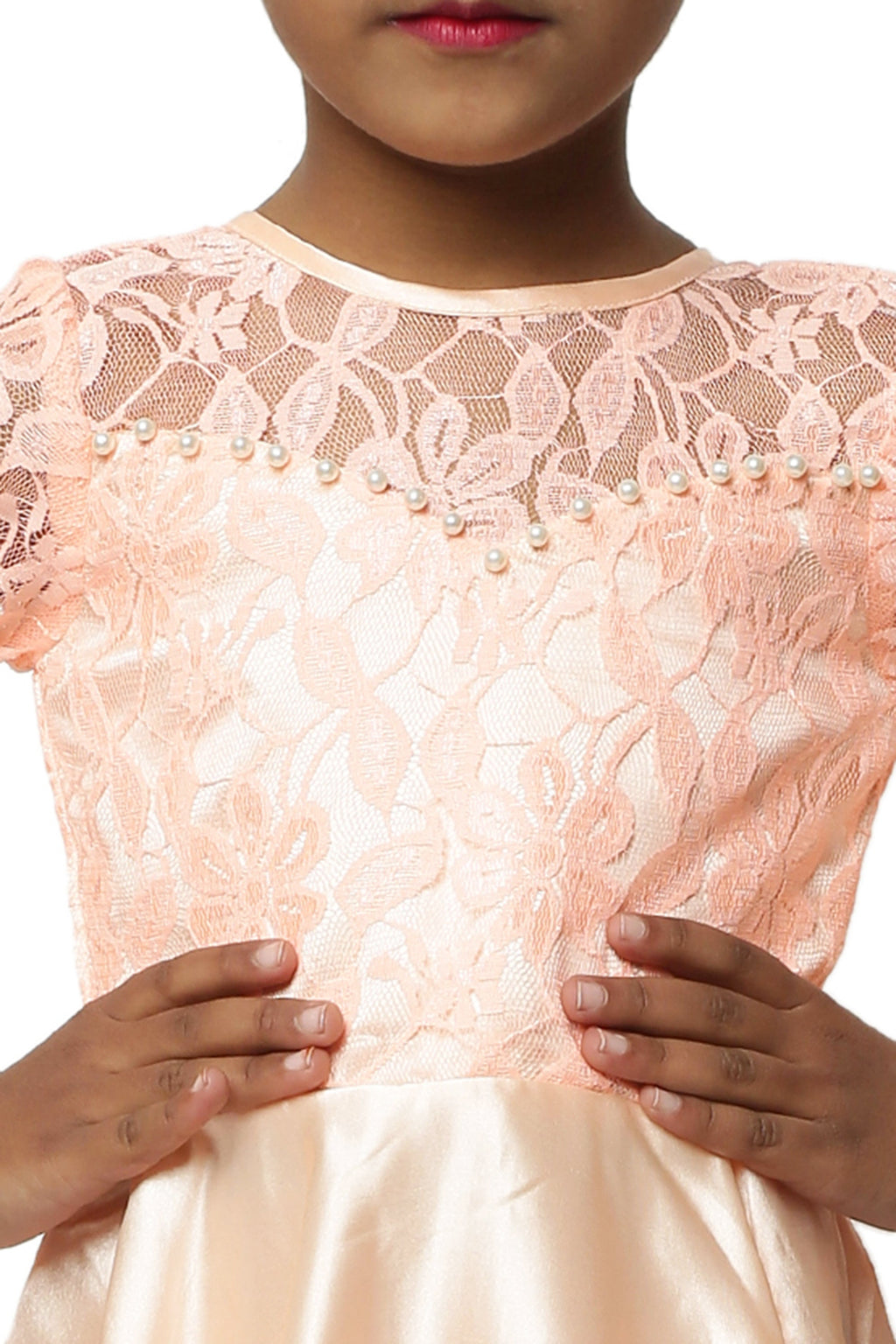 Asmaani Kids Party Wear Stylish Dresses, Perfect for Parties, Functions & Vacations - Peach | Grocsy