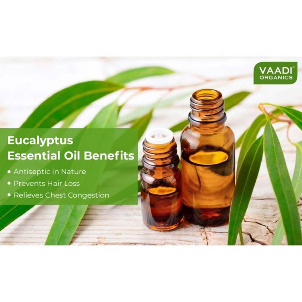 Vaadi Herbals Eucalyptus 100% Pure Essential Oil Therapeutic Grade | Grocsy