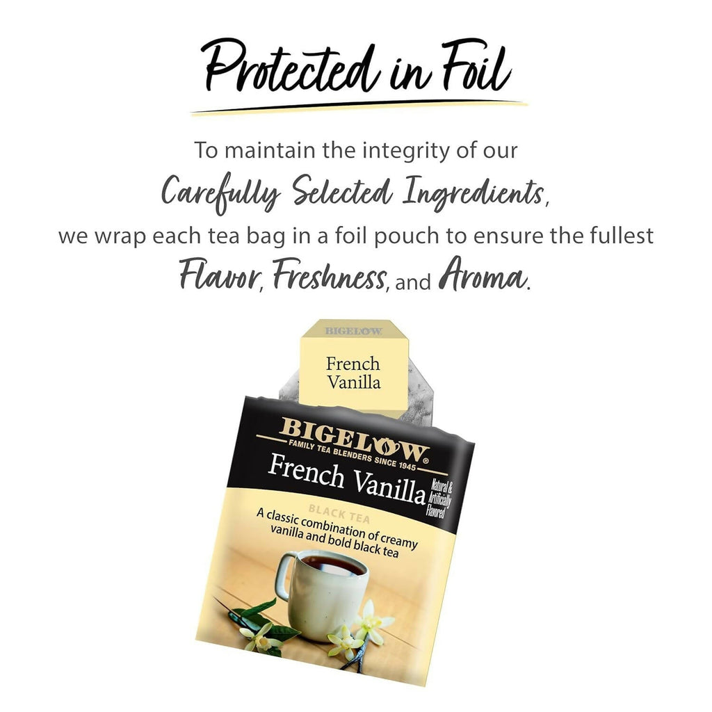 Bigelow Tea French Vanilla Black Tea Caffeinated Freshness & Aroma Caffeinated | Grocsy