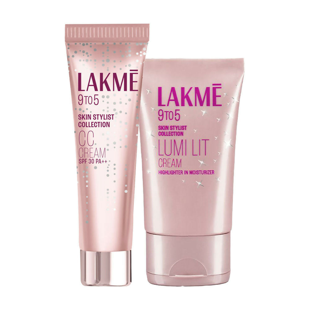 Lakme Lumi Moisturizer + 9 to 5 CC Cream Beige Combo | Grocsy