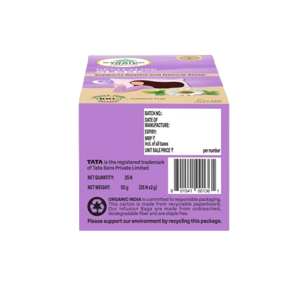 Organic India Revitalise Sleep Teabags | Grocsy