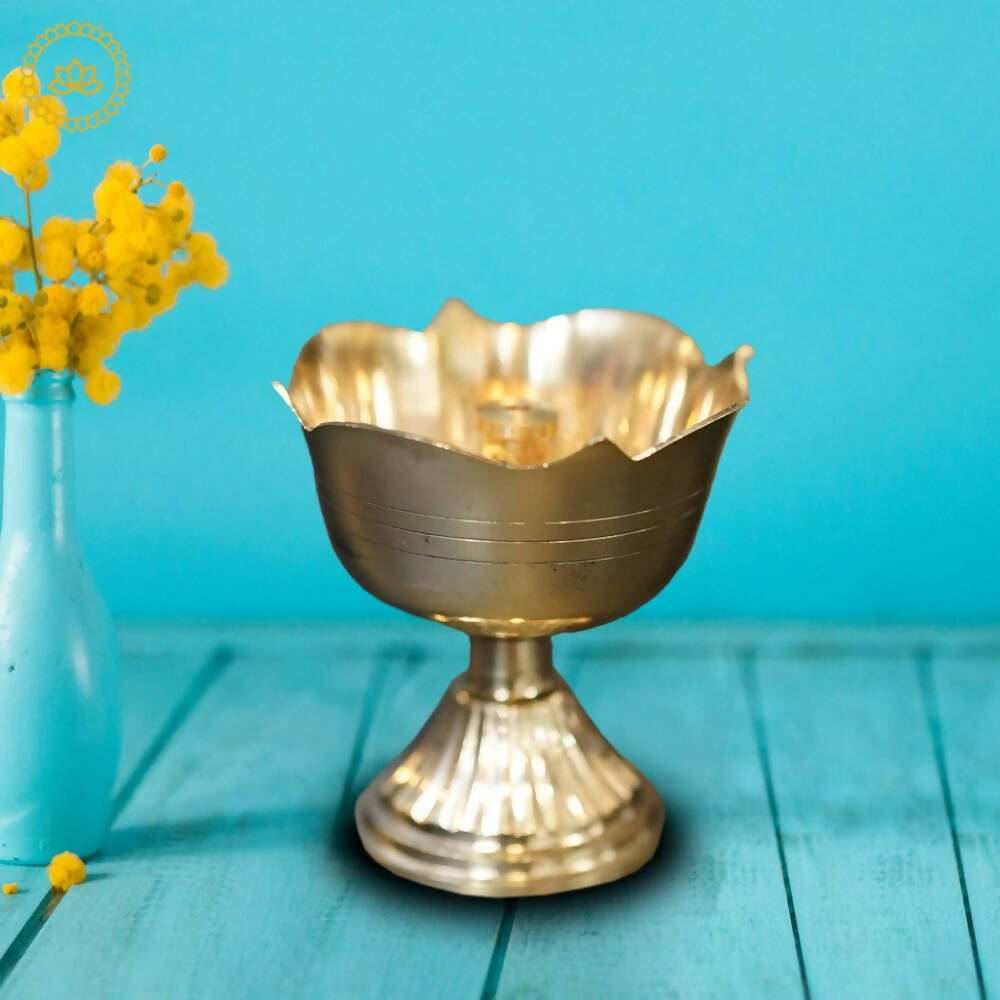 Brass Gulab Diya | Grocsy