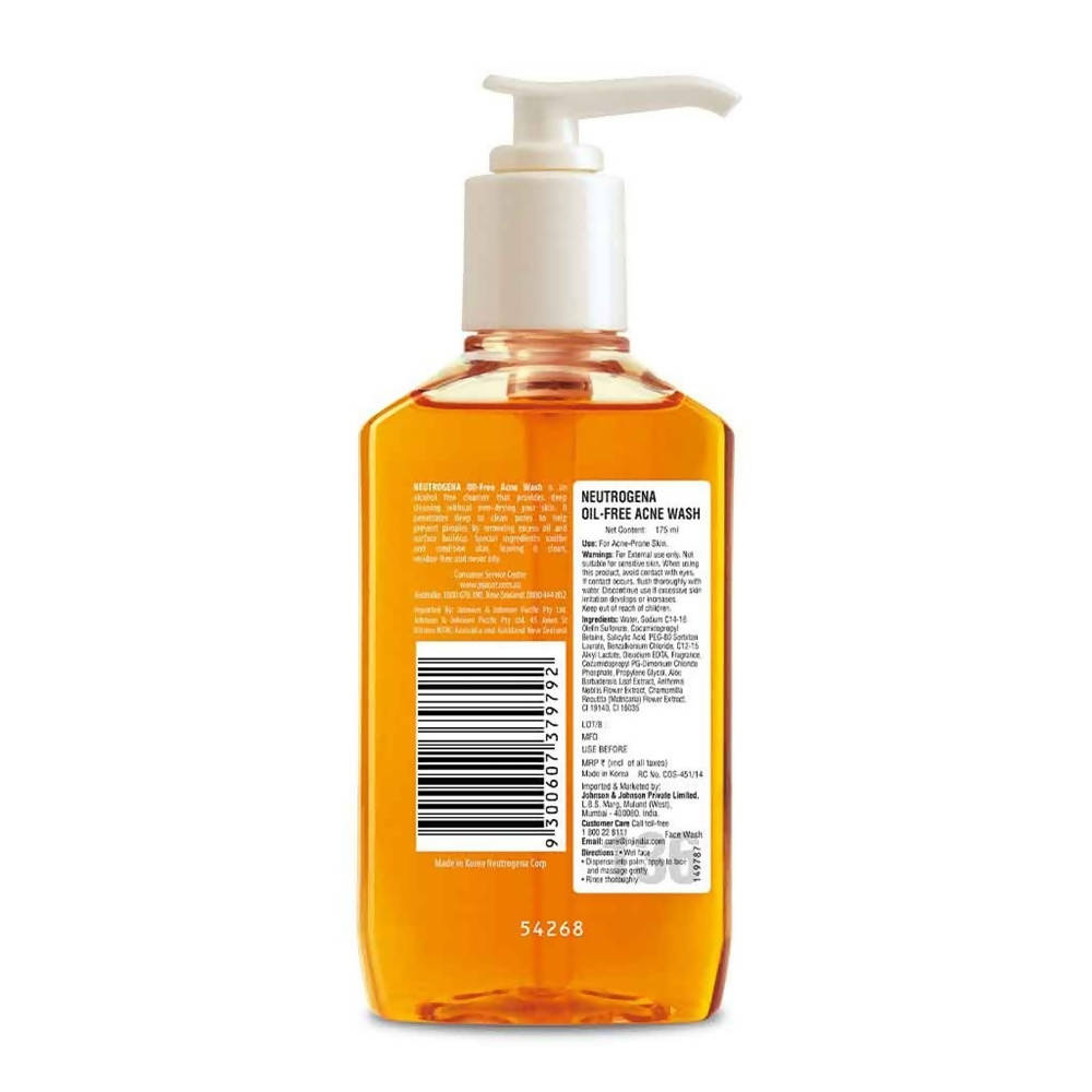 Neutrogena Oil-Free Acne Wash | Grocsy