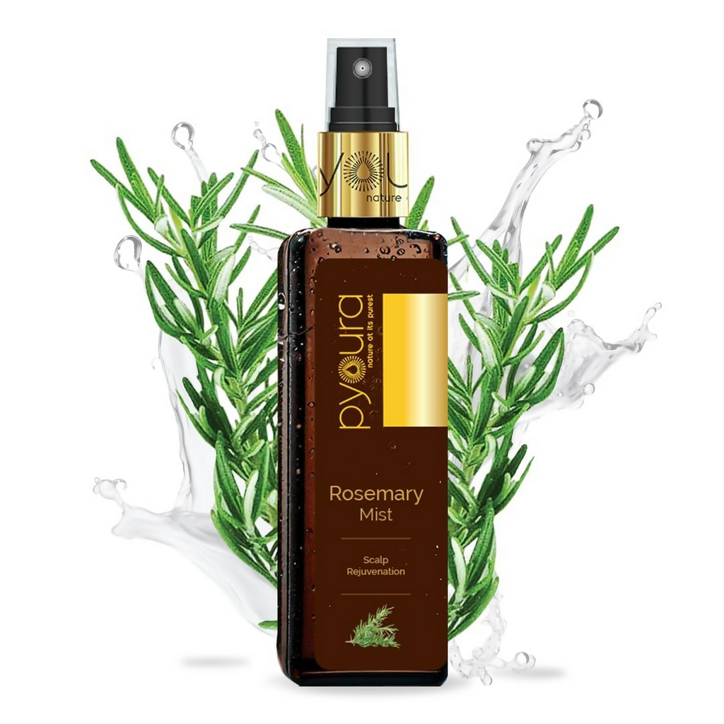 Pyoura Rosemary Water Spray For Hair Fall Control Natural Non-Greasy Heat Protection Serum Mist Toner | Grocsy