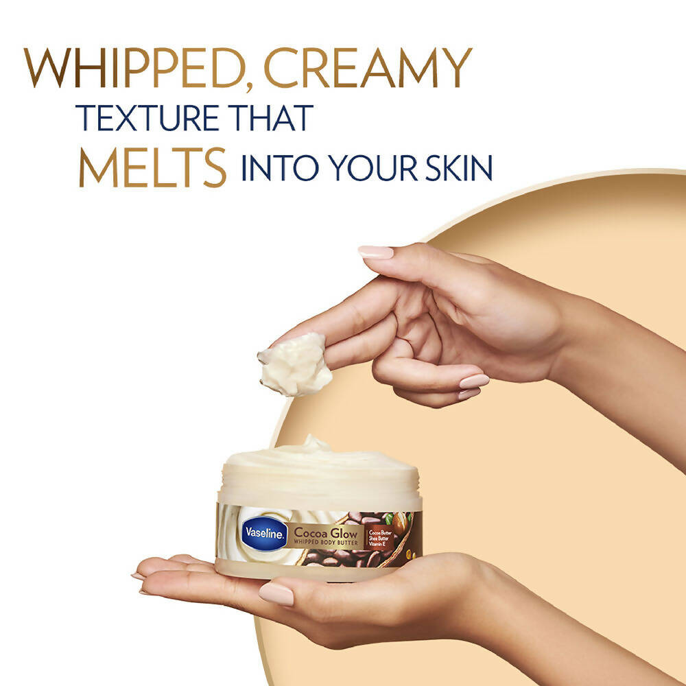 Vaseline Cocoa Glow Whipped Body Butter | Grocsy