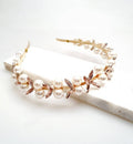 Bling Accessories Beautiful Rhine Stone Glass Crystal Hair Band with Swarovski Glass Pearls | Grocsy