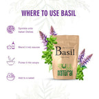 Shuddh Natural Premium Freeze Dried Culinary Turkish Basil - Swadesiicart