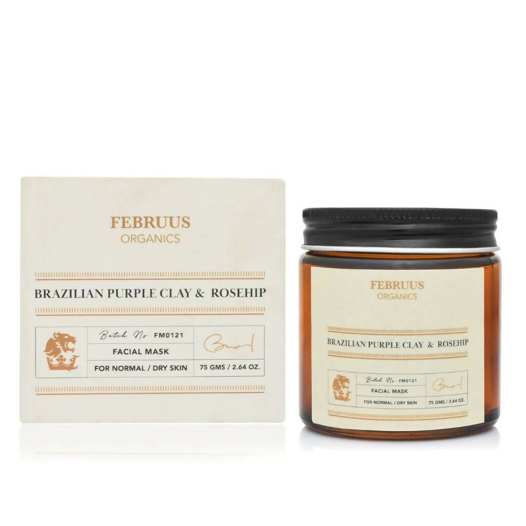 Februus Organics Brazilian Purple Clay & Rosehip Facial Pack | Grocsy