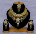 Joban Fashion Hand Made High Quality Gold Plated Base Metal Alloy Kundan Stone Studded Kundan Jewellery Set | Grocsy