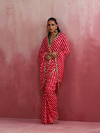 trueBrowns Pink Muslin Silk Saree | Grocsy