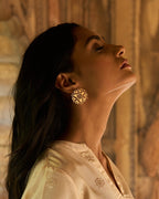 trueBrowns Gold-Polished Leaf Earrings | Grocsy