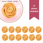 Confect Gold | Edible Metallic Sugar Roses Topper | Grocsy