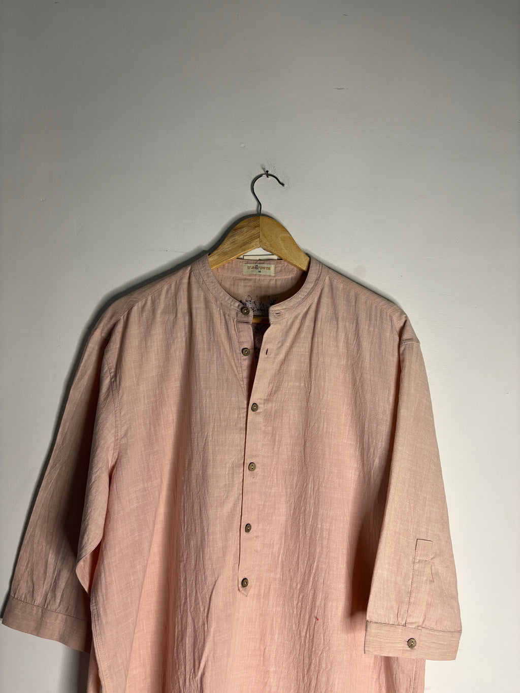 trueBrowns Pink Slub Men's Shirt | Grocsy