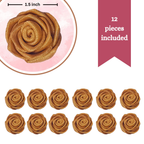 Confect Copper | Edible Metallic Sugar Roses Topper | Grocsy