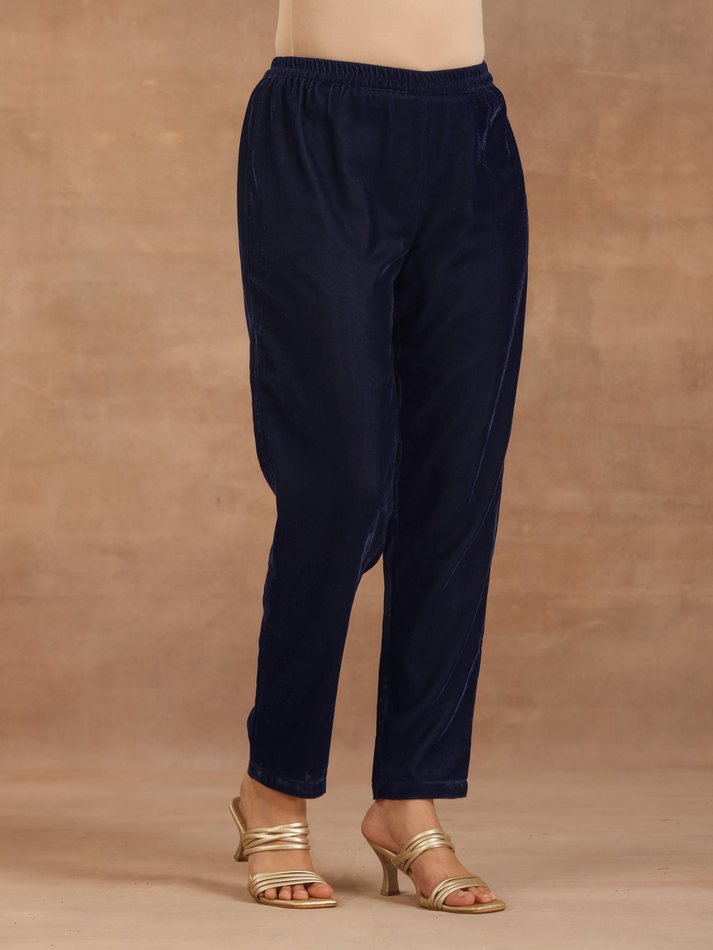 trueBrowns Midnight Blue Velvet Pant | Grocsy