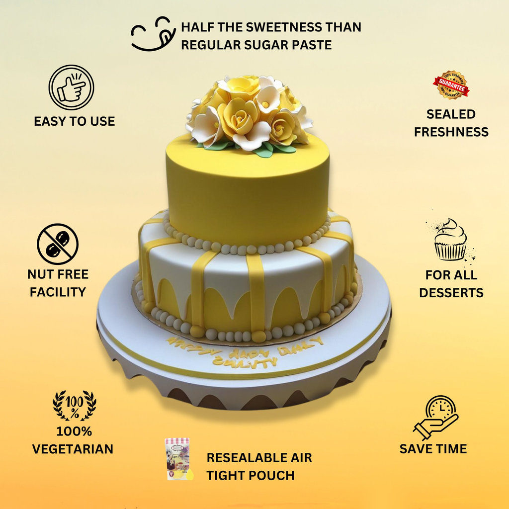 Confect Sunshine Yellow Fondant | Edible Sugarpaste | Grocsy