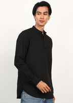 Fabmade Noir Linen Short Kurta | Grocsy