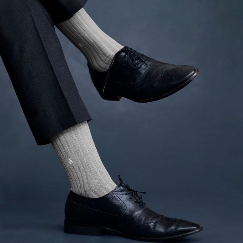 Socksoho Luxury Men Socks Formal Grey Edition | Grocsy