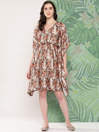 InWeave Women's Elegant Bird Print Kaftaan | Grocsy