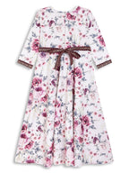 Ahalyaa Girls Printed A-Line Maxi Kids Ethnic Dresses | Grocsy