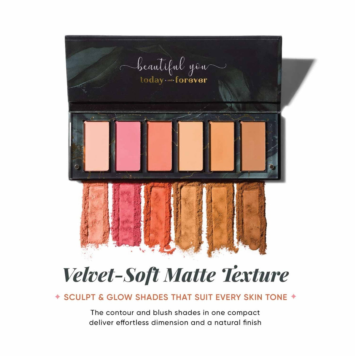 Aflairza Sculpt & Glow 6 Shades Contour And Blush Palette | Grocsy