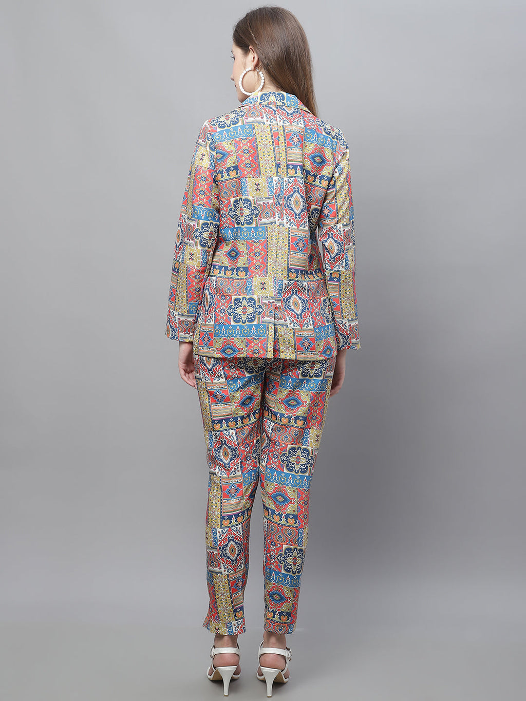 Jainish Women's WoDigital Printed Crop Top and Jacket Set - Multi | Grocsy