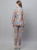 Jainish Women's WoDigital Printed Crop Top and Jacket Set - Multi | Grocsy