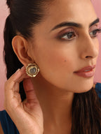 trueBrowns Brass Circular Stud Earrings | Grocsy