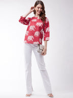 InWeave Red Elephant Top | Grocsy