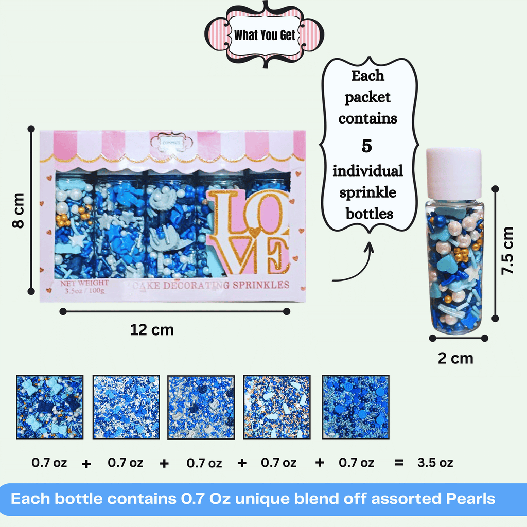 Confect Boys Baby Shower Sprinkles | Edible Sprinkles Assorted | Grocsy