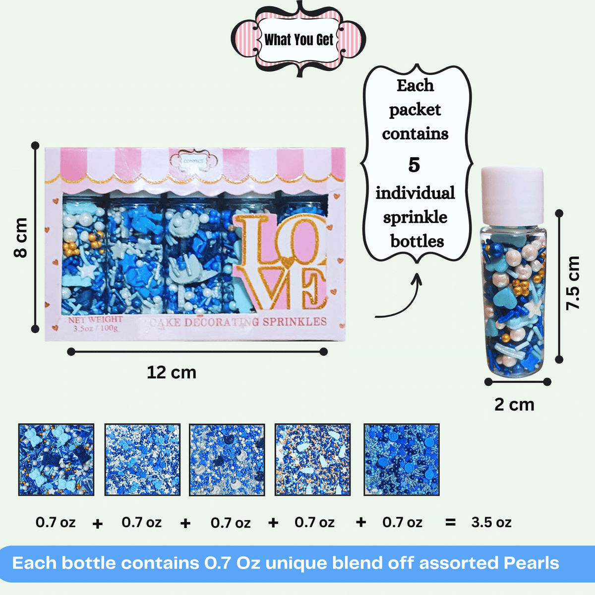 Confect Boys Baby Shower Sprinkles | Edible Sprinkles Assorted | Grocsy