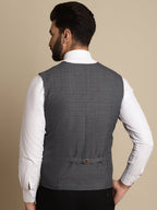 Even Apparels Men's Grey Waistcoat with welt pockets | Grocsy