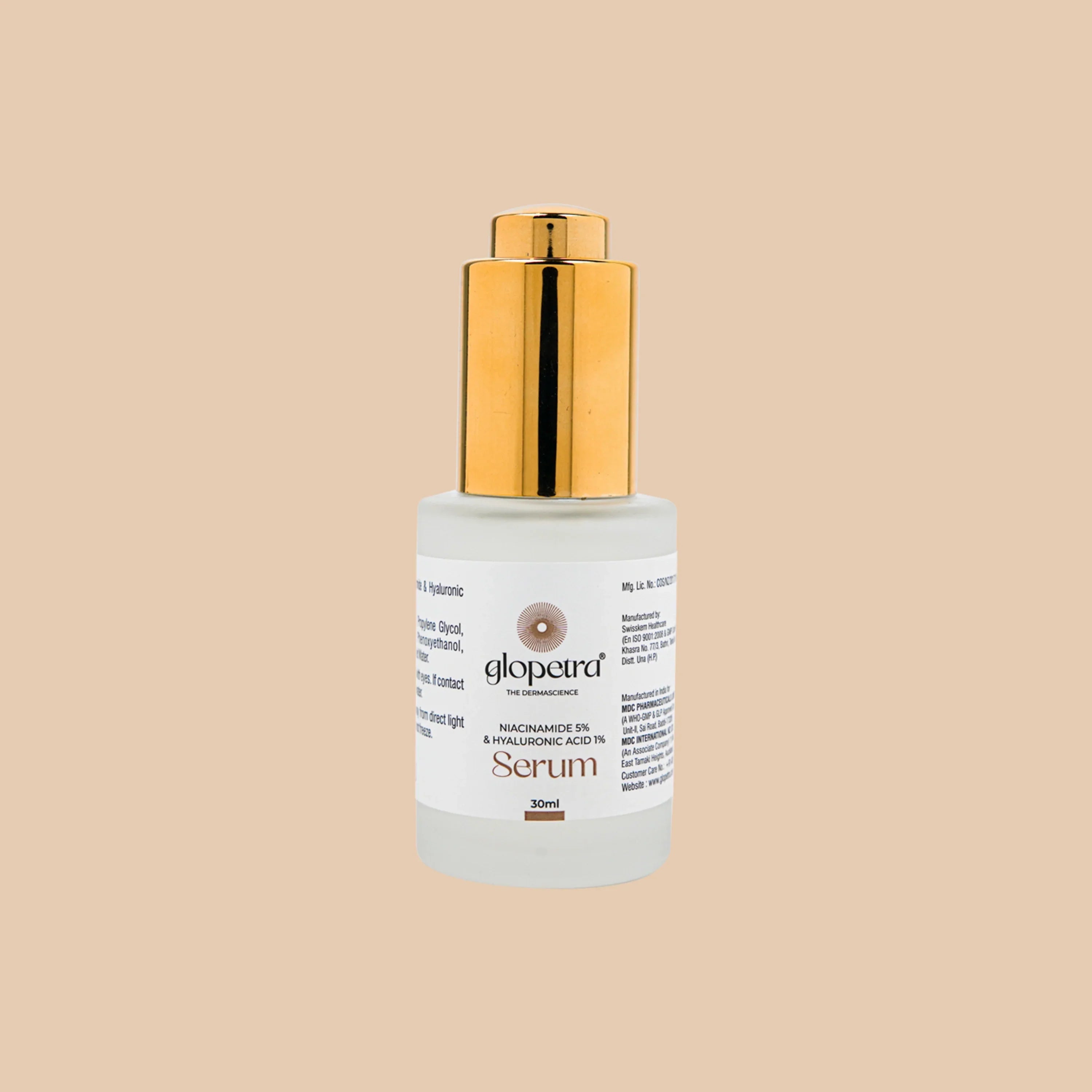 Glopetra Niacinamide & Hyaluronic Acid Serum For Acne & Dark Spots | Grocsy