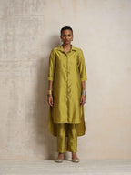 trueBrowns Green Shirt Kurta Set | Grocsy