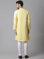 Even Apparels Yellow Sherwani Kurta With Asymetrical Cut | Grocsy