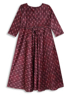 Ahalyaa Girls Printed A-Line Maxi Ethnic Dresses | Grocsy