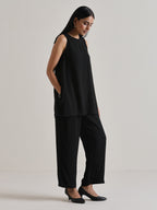 trueBrowns Black Sleeveless Co-Ord Set | Grocsy
