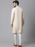 Even Apparels Brown Pure Cotton Kurta With Band Collar | Grocsy