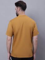 Even Apparels Brown Pure Cotton Short Kurta With Band Collar | Grocsy