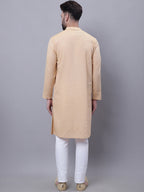 Even Apparels Beige Sherwani Kurta With Asymetrical Cut | Grocsy