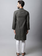 Even Apparels Brown Pure Cotton Kurta With Band Collar | Grocsy