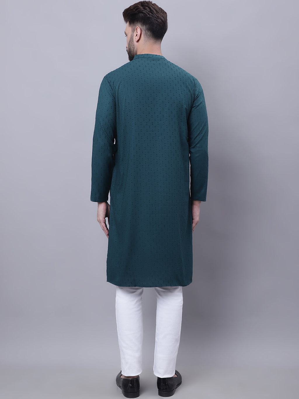 Even Apparels Green Sherwani Kurta With Asymetrical Cut | Grocsy