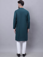 Even Apparels Green Sherwani Kurta With Asymetrical Cut | Grocsy