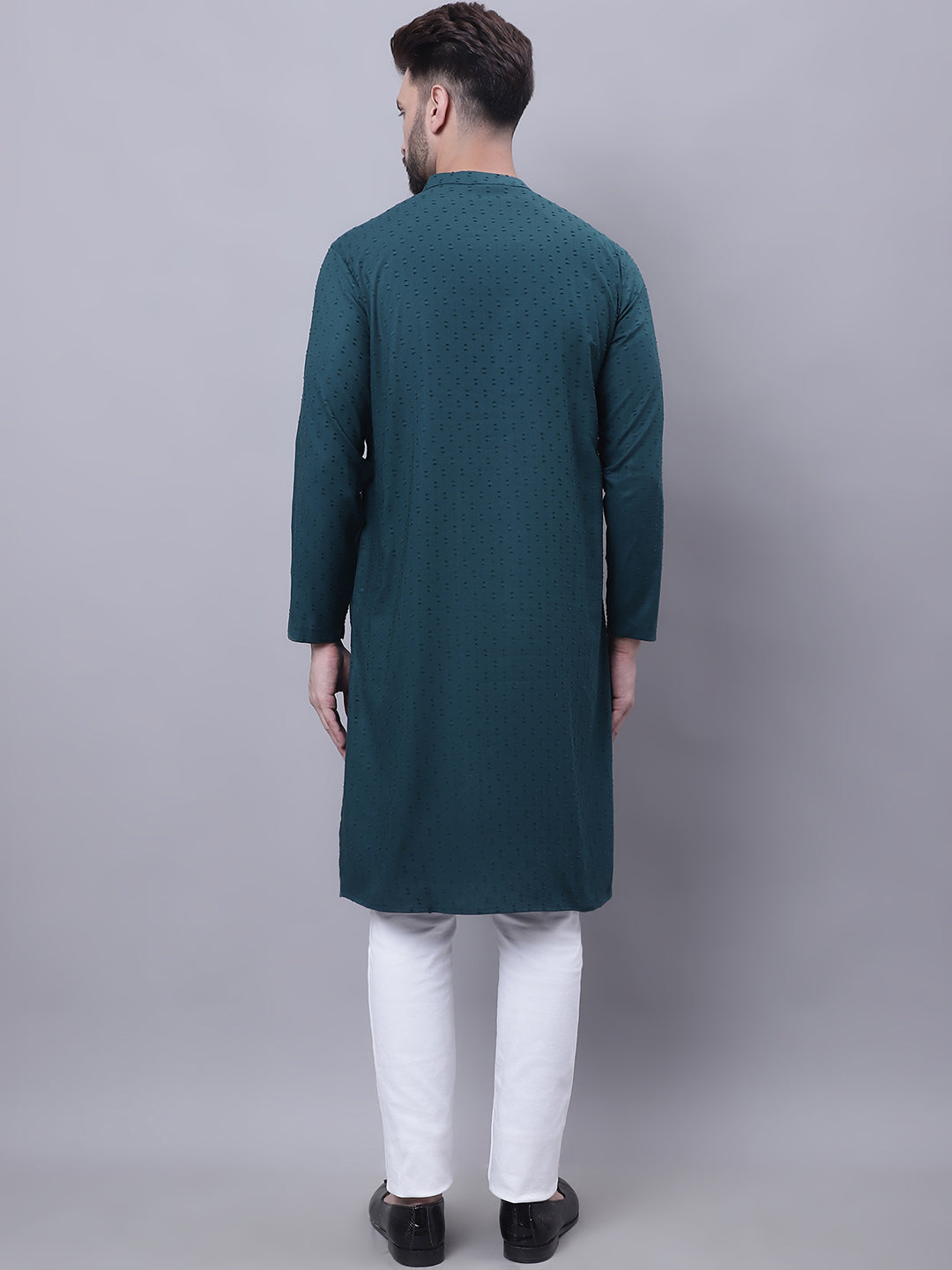 Even Apparels Green Sherwani Kurta With Asymetrical Cut | Grocsy