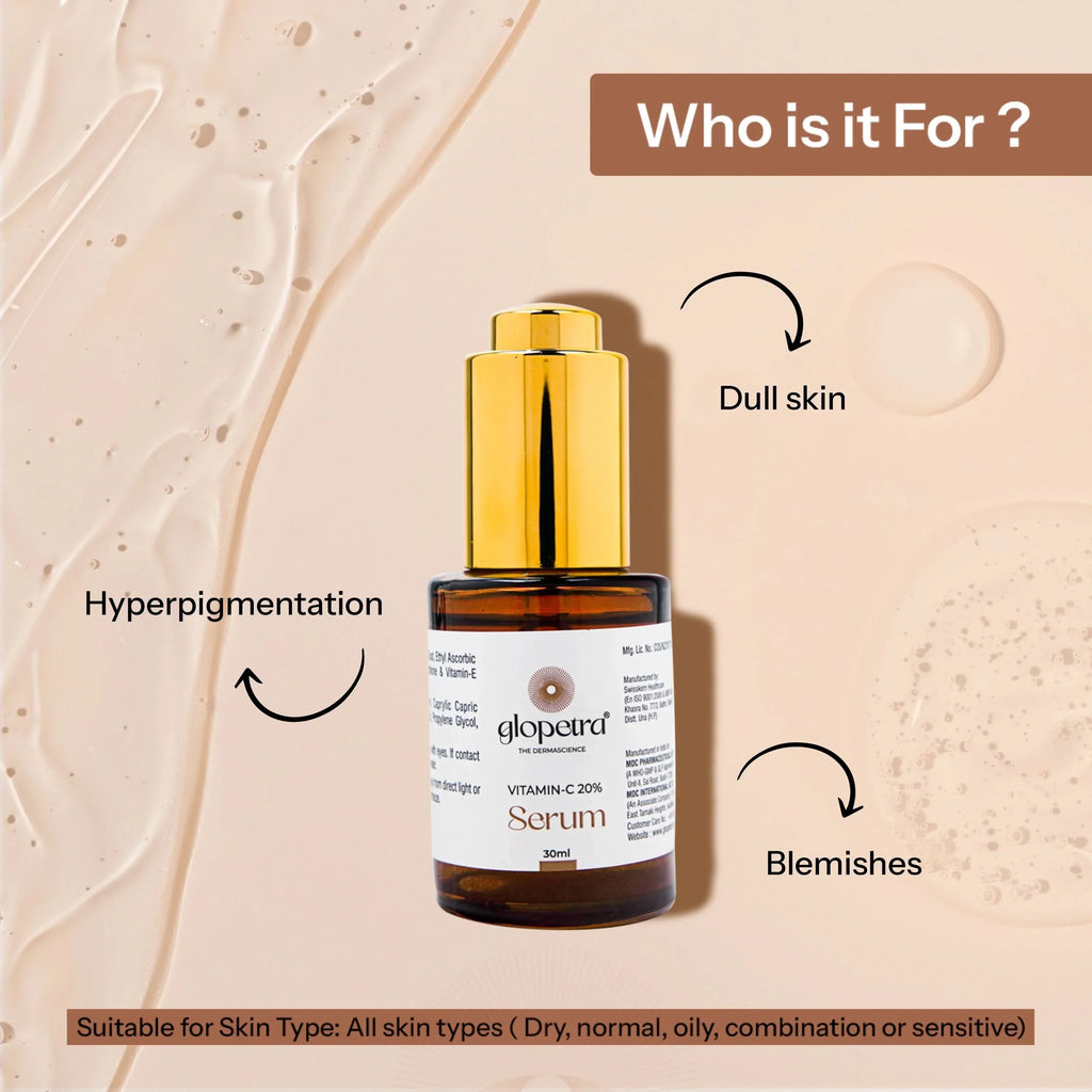Glopetra Vitamin C Serum For Dull Skin | Grocsy